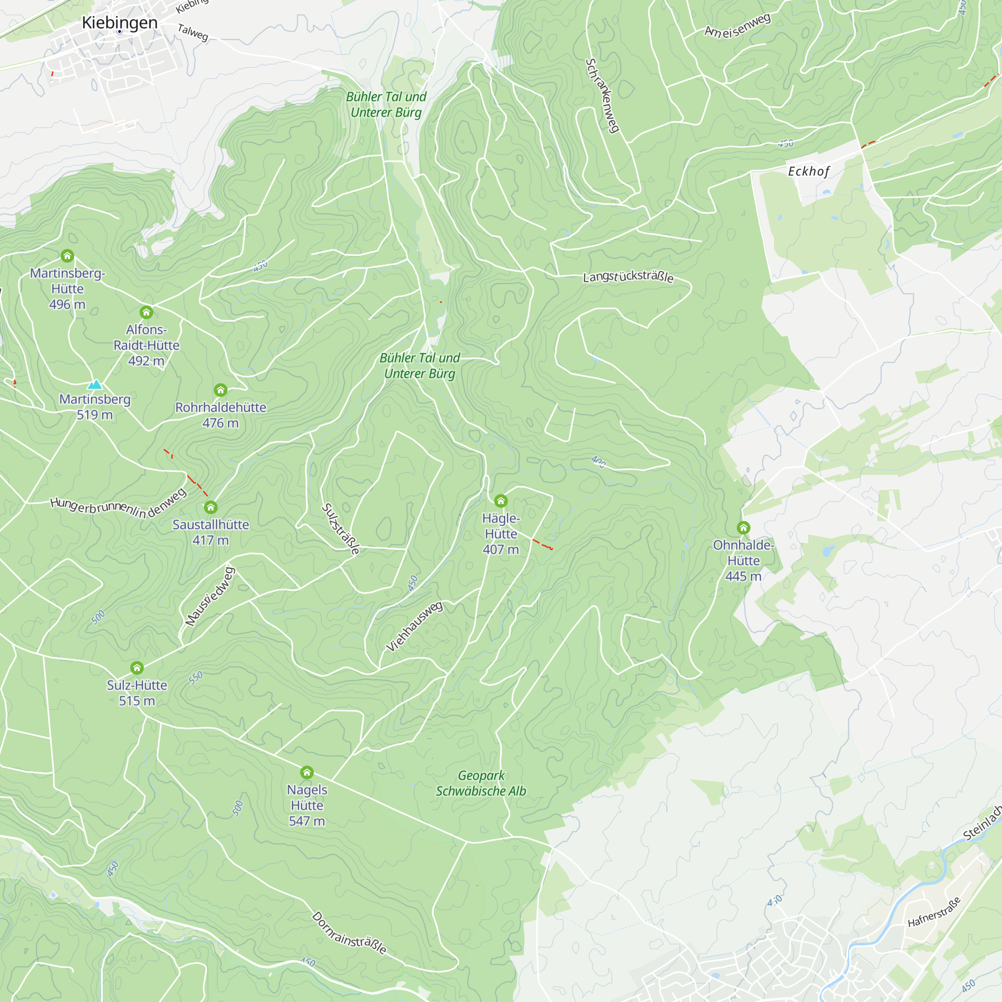Hägle-Hütte map