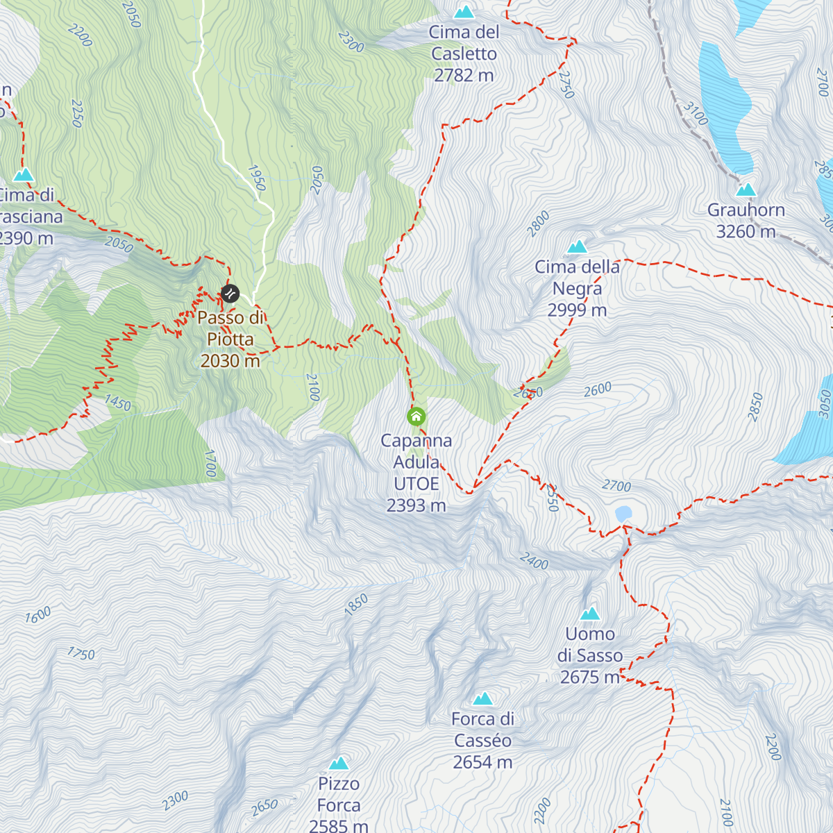 Capanna Adula UTOE map