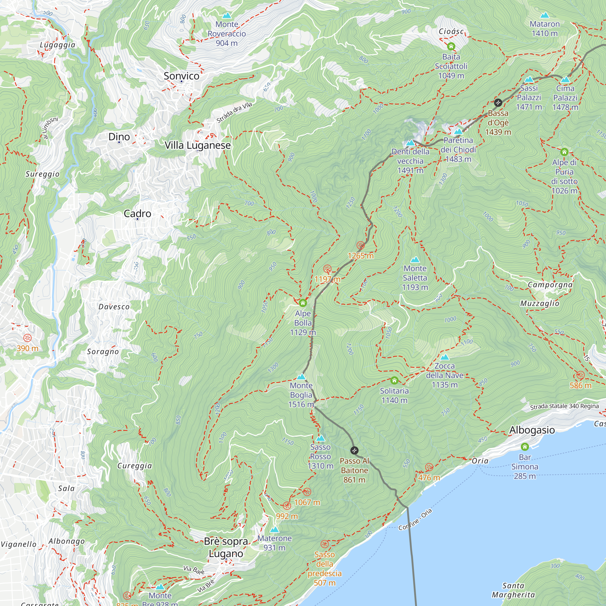 Alpe Bolla map