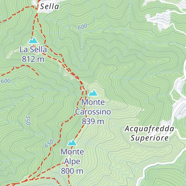Map of Monte Carossino