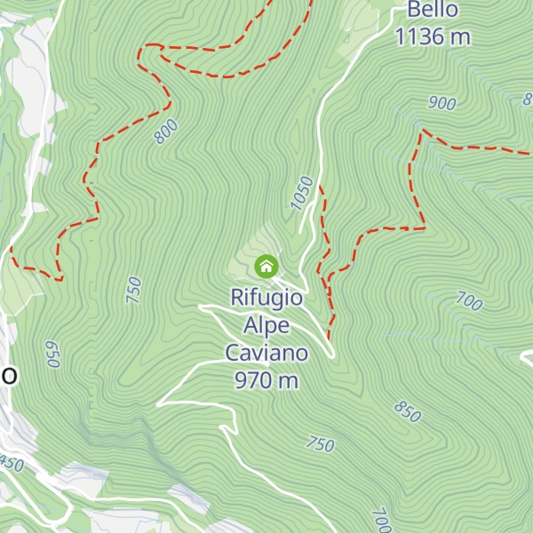 Map of Rifugio Alpe Caviano