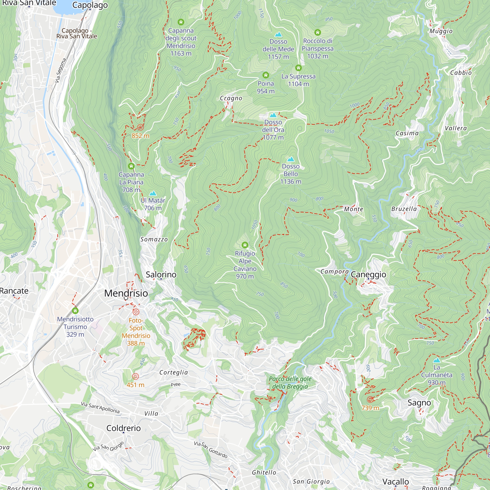 Rifugio Alpe Caviano map