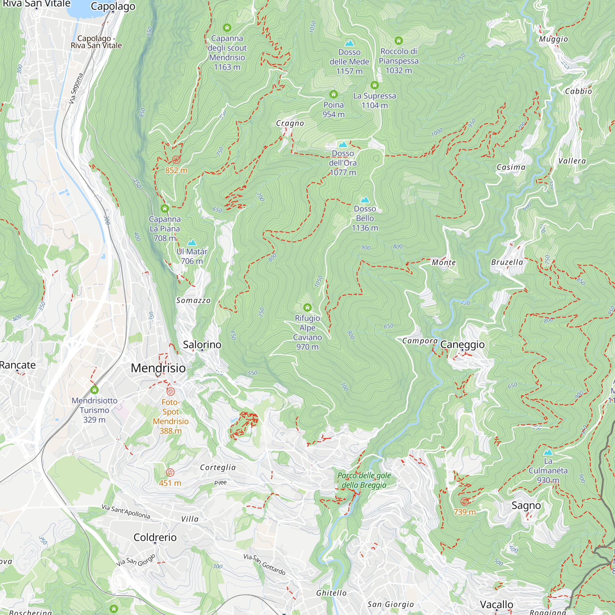 Rifugio Alpe Caviano map