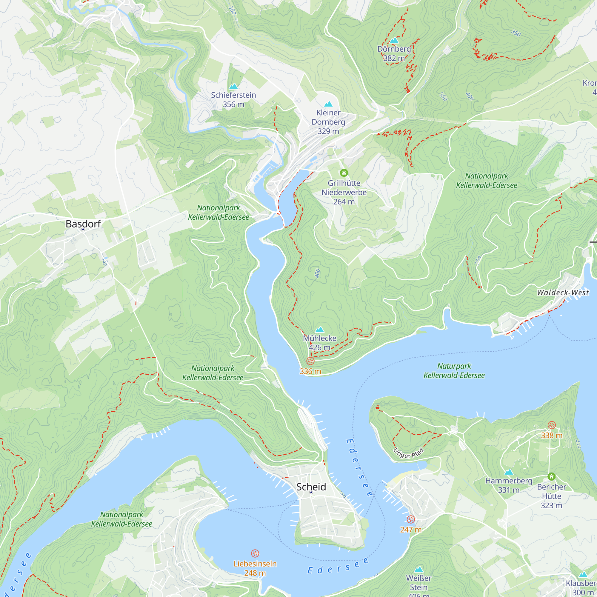 Horst Hühn-Hütte map
