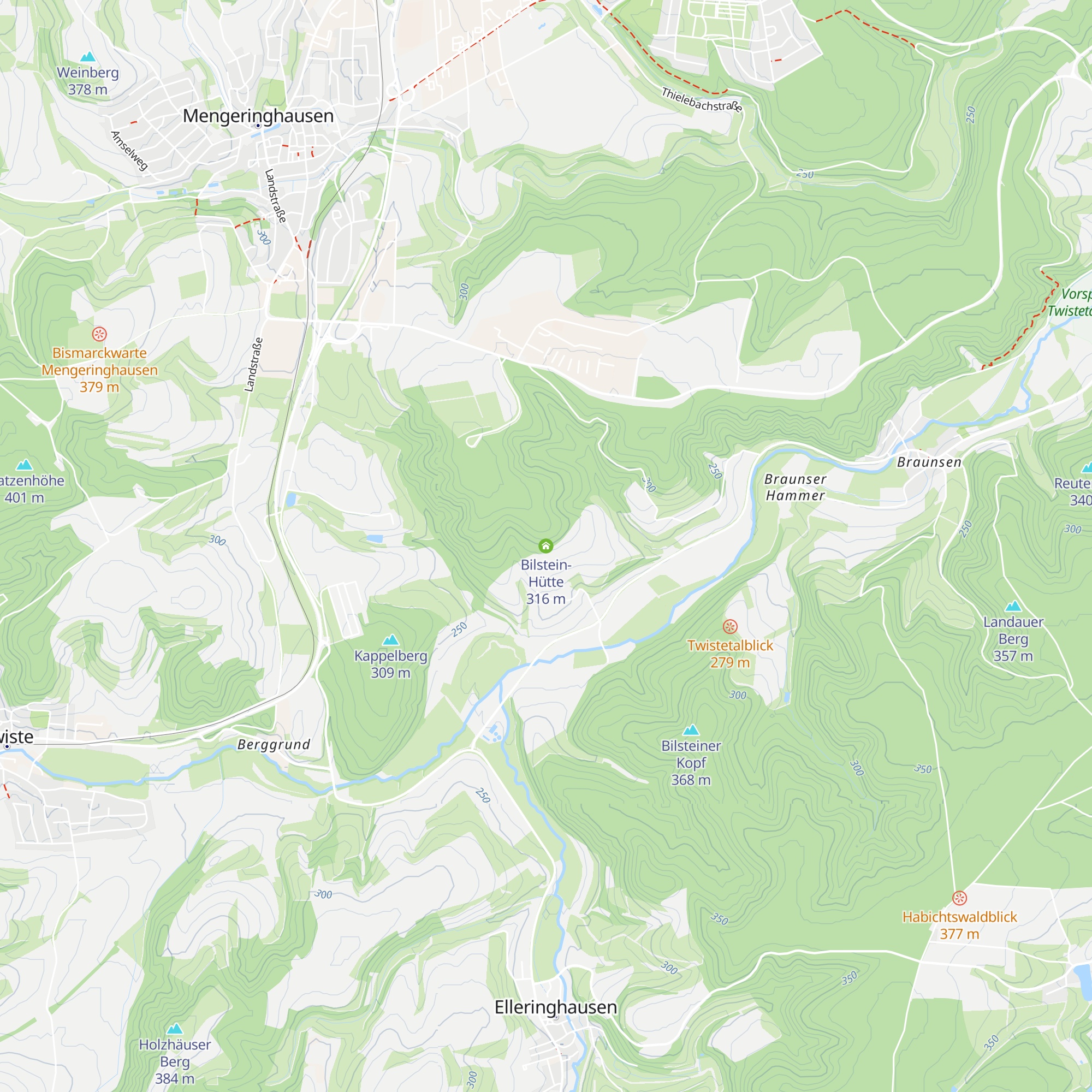 Bilstein-Hütte map