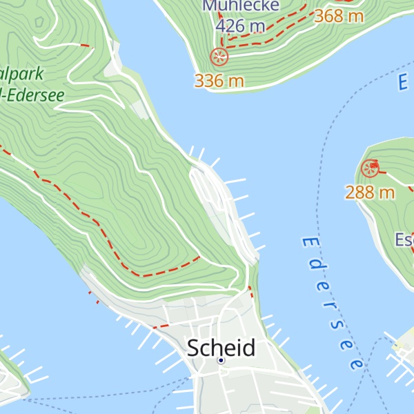 Map of Gasthof Edersee Alm