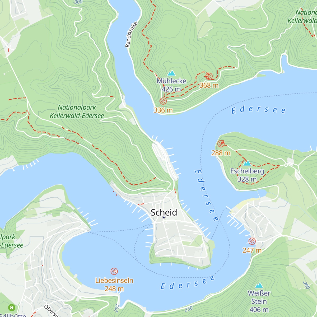 Gasthof Edersee Alm map