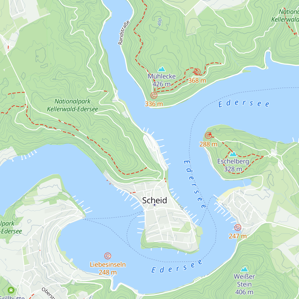 Gasthof Edersee Alm map