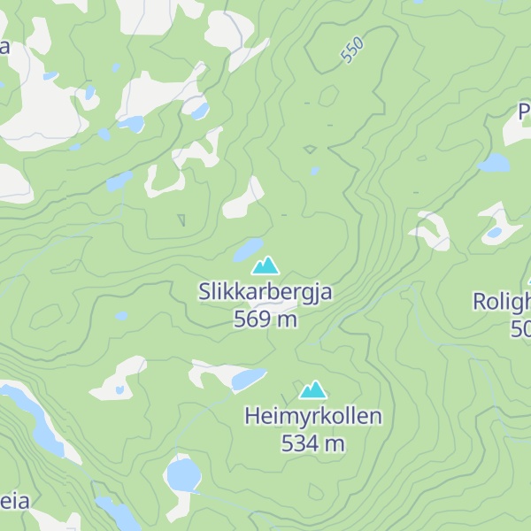 Map of Slikkarbergja