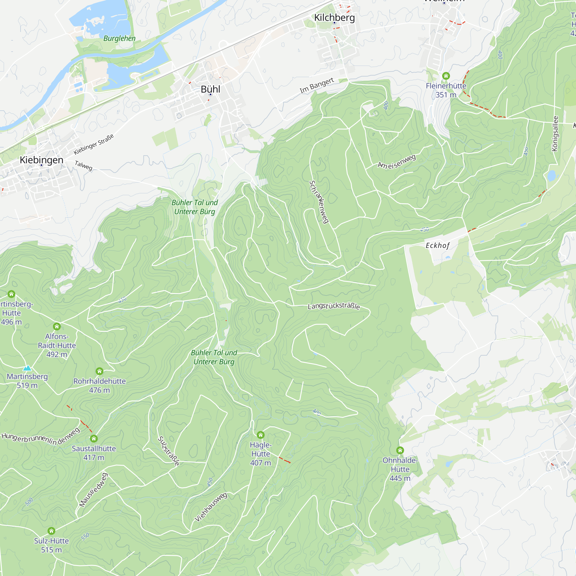 Bühlerwald-Hütte map