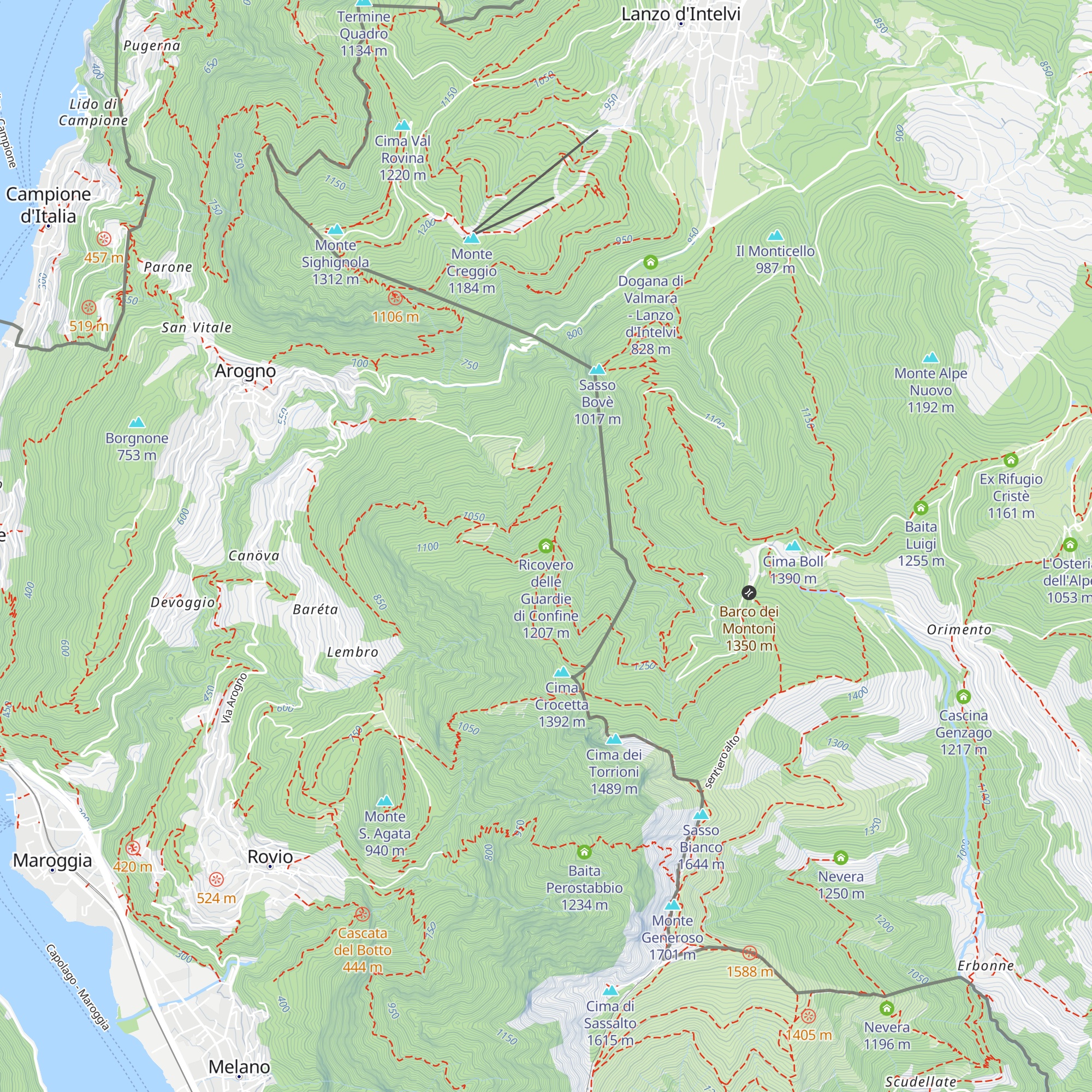 Ricovero delle Guardie di Confine map