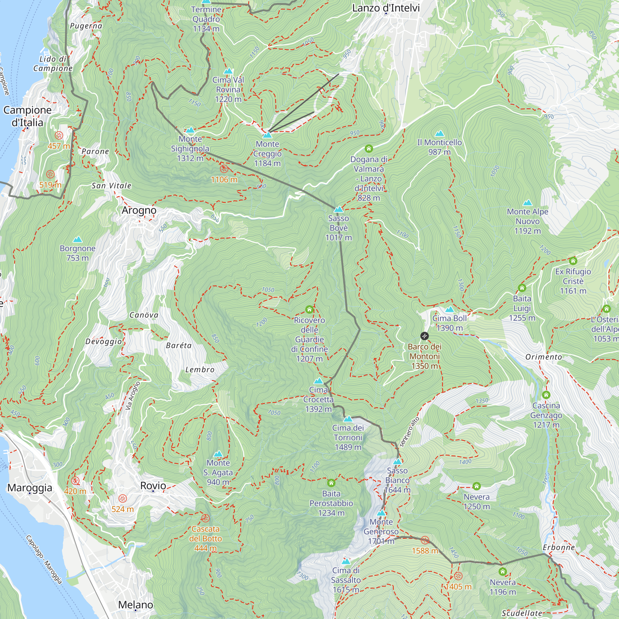 Ricovero delle Guardie di Confine map