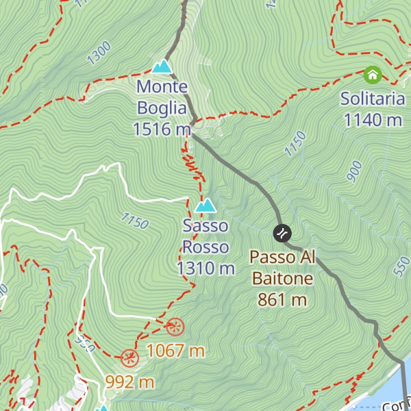 Map of Sasso Rosso
