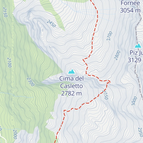 Map of Cima del Casletto