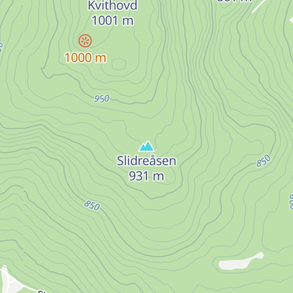 Map of Slidreåsen