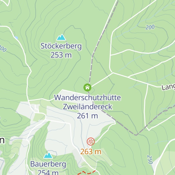 Map of Wanderschutzhütte Zweiländereck