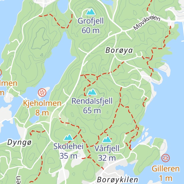 Map of Rendalsfjell