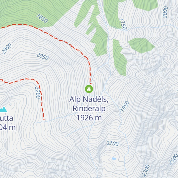 Map of Alp Nadéls, Rinderalp