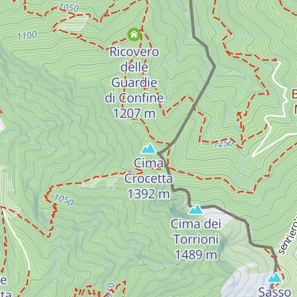 Map of Cima Crocetta