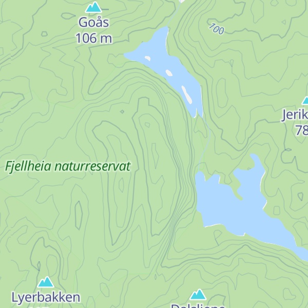 Map of Gjødersfjell