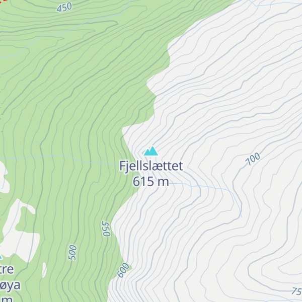 Map of Fjellslættet