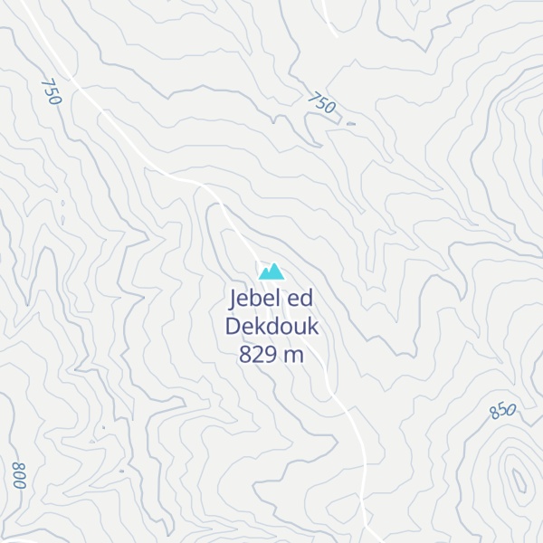 Map of Jebel ed Dekdouk