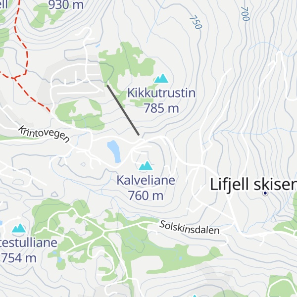 Map of Lifjellstua