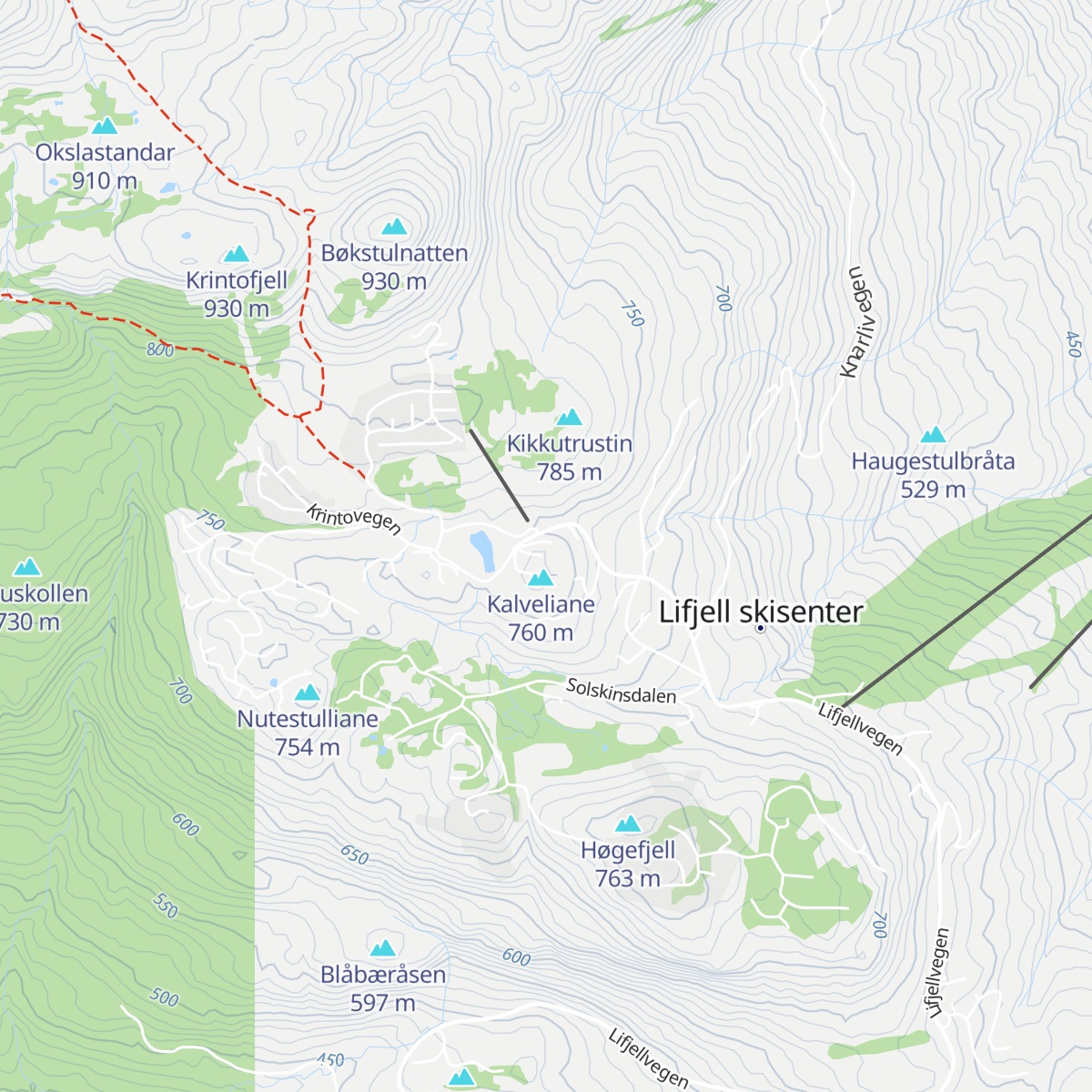 Lifjellstua map