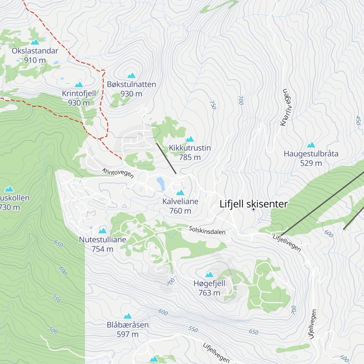Lifjellstua map