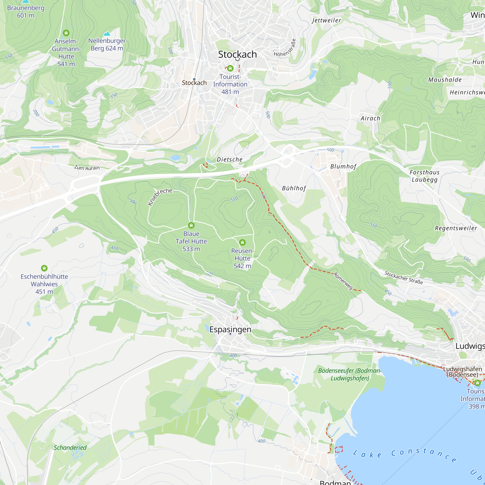 Reüsen-Hütte map