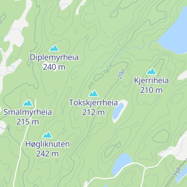 Map of Tokskjerrheia