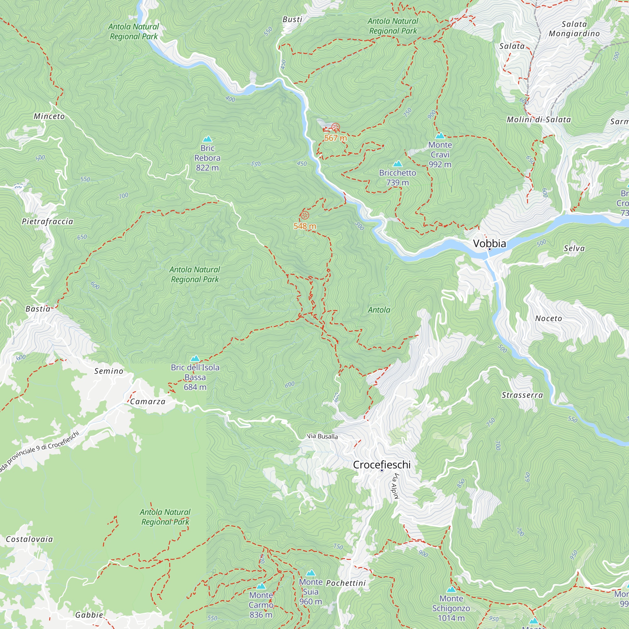 Bivacco Città di Busalla map
