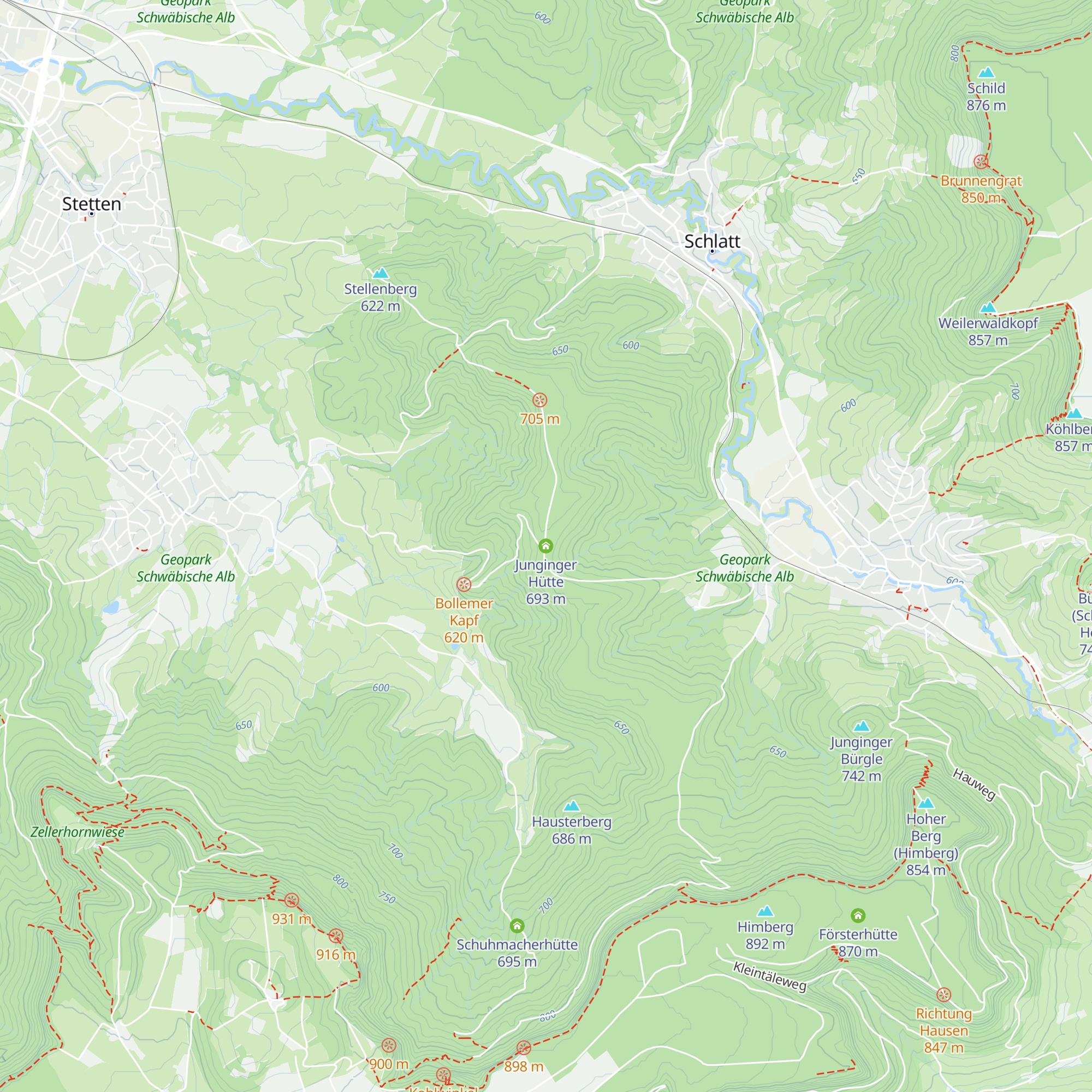 Junginger Hütte map