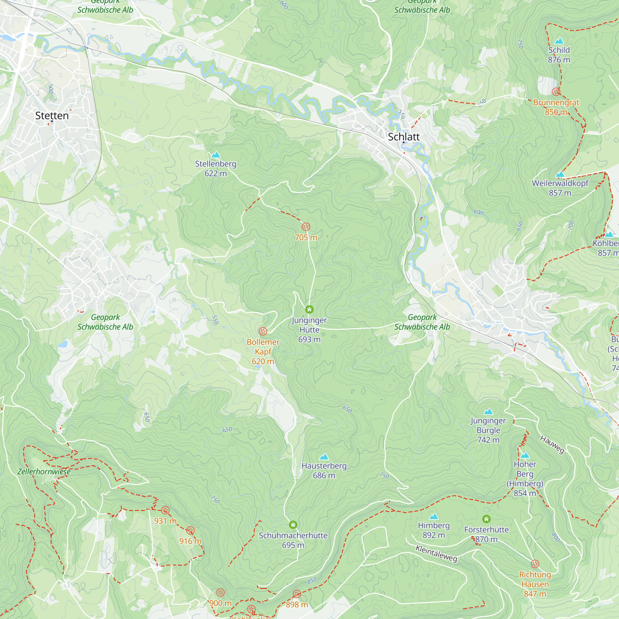 Junginger Hütte map
