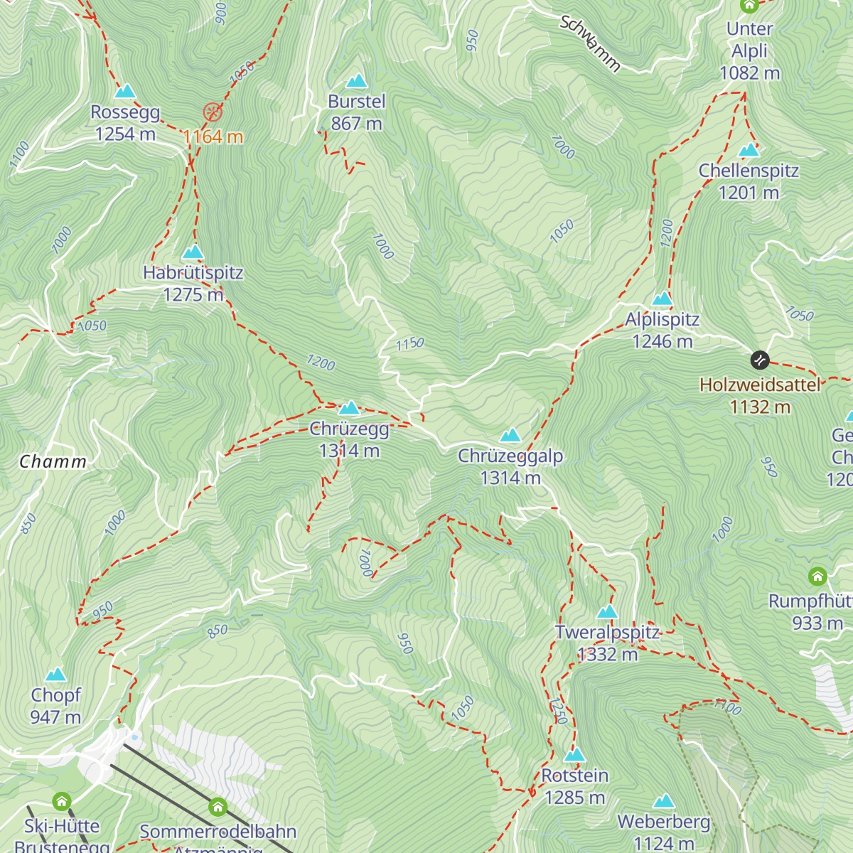 Berggasthaus Chrüzegg map