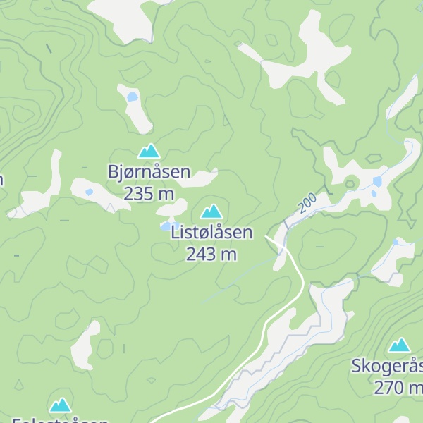 Map of Listølåsen