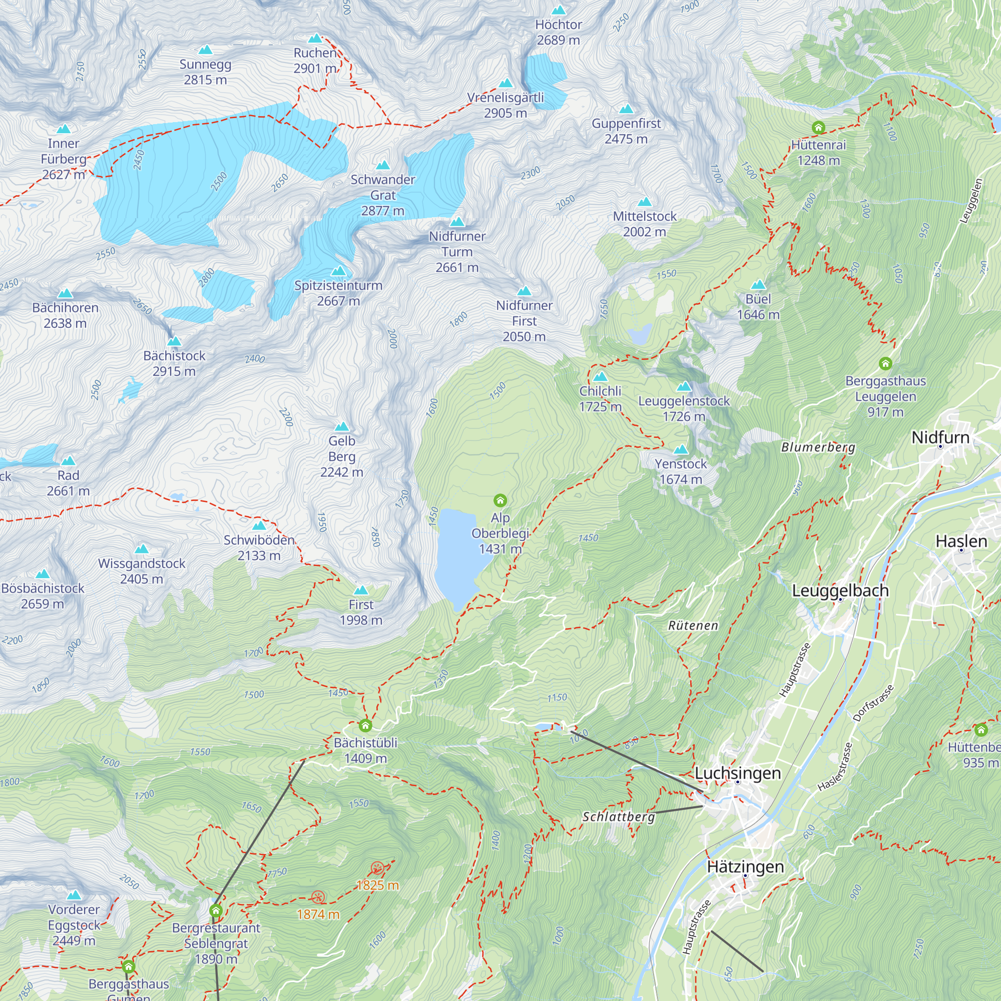 Alp Oberblegi map