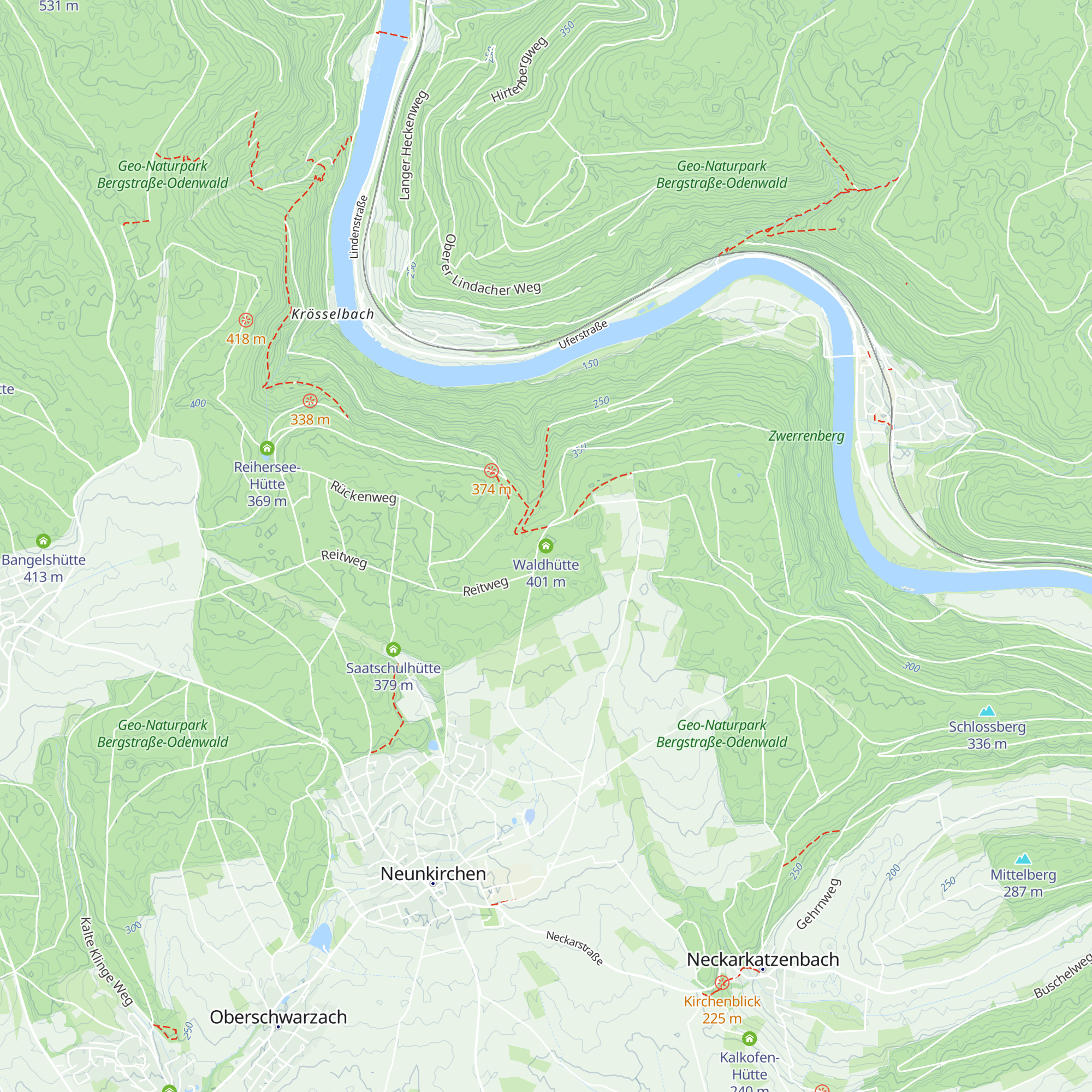 Waldhütte map