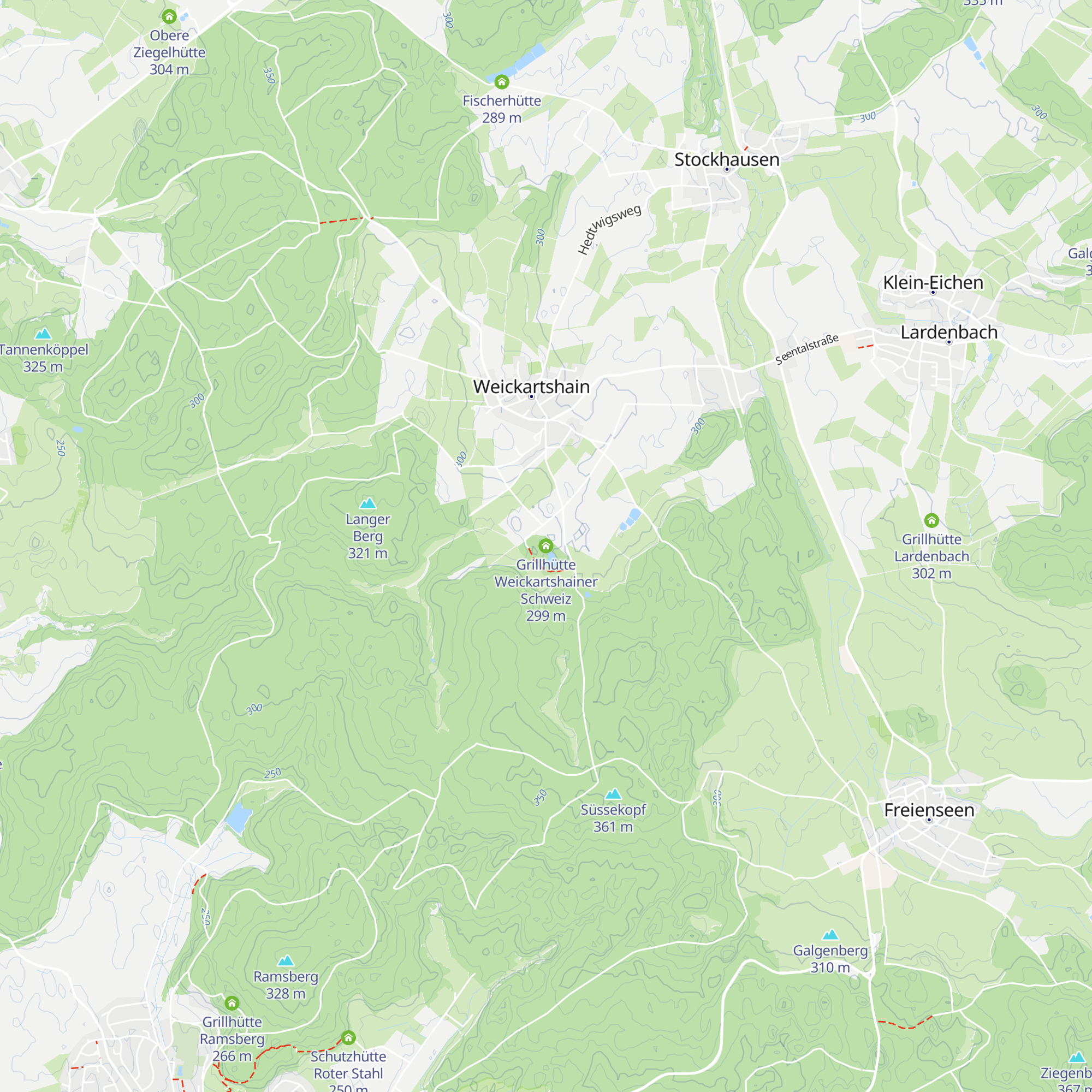 Grillhütte Weickartshainer Schweiz map