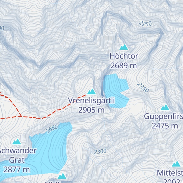 Map of Vrenelisgärtli