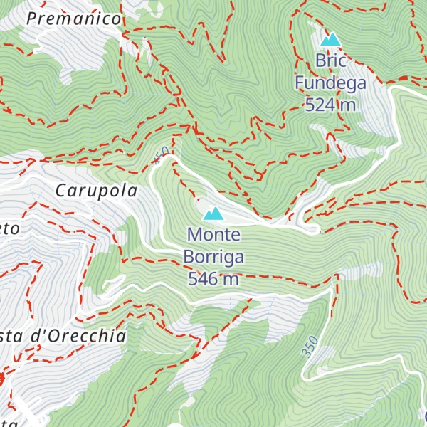 Map of Monte Borriga