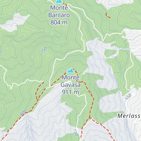 Map of Monte Gavasa