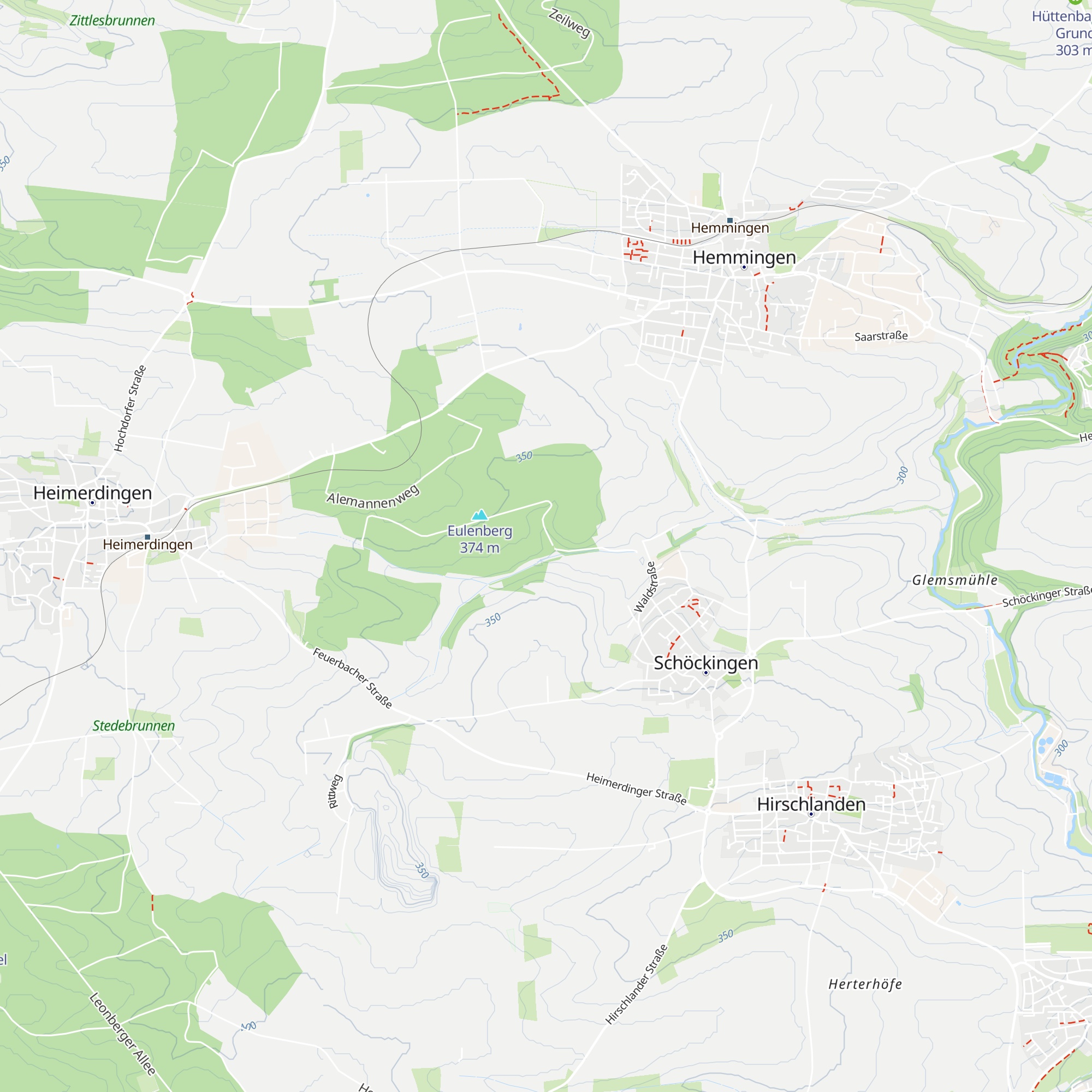 Waldhütte map