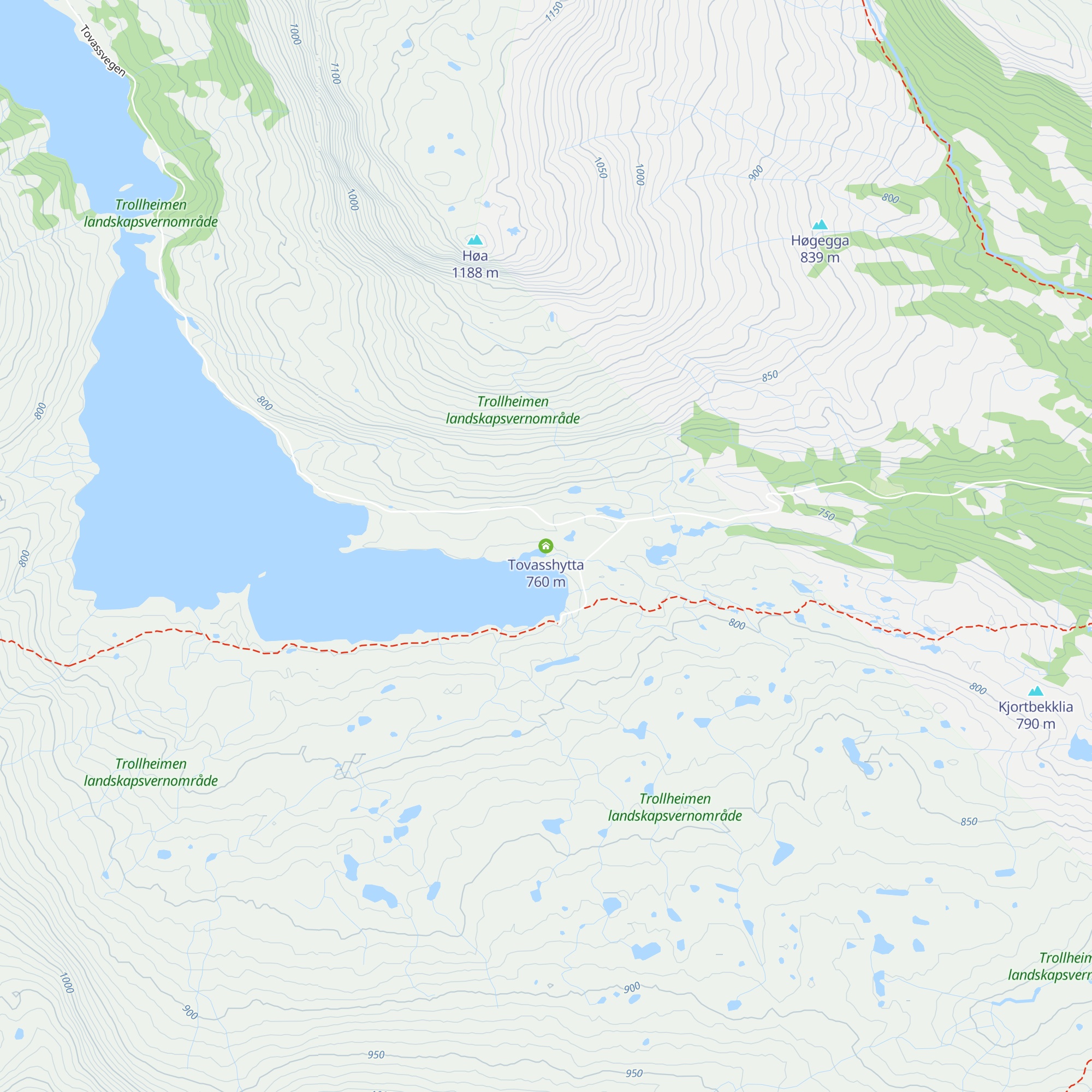 Tovasshytta map