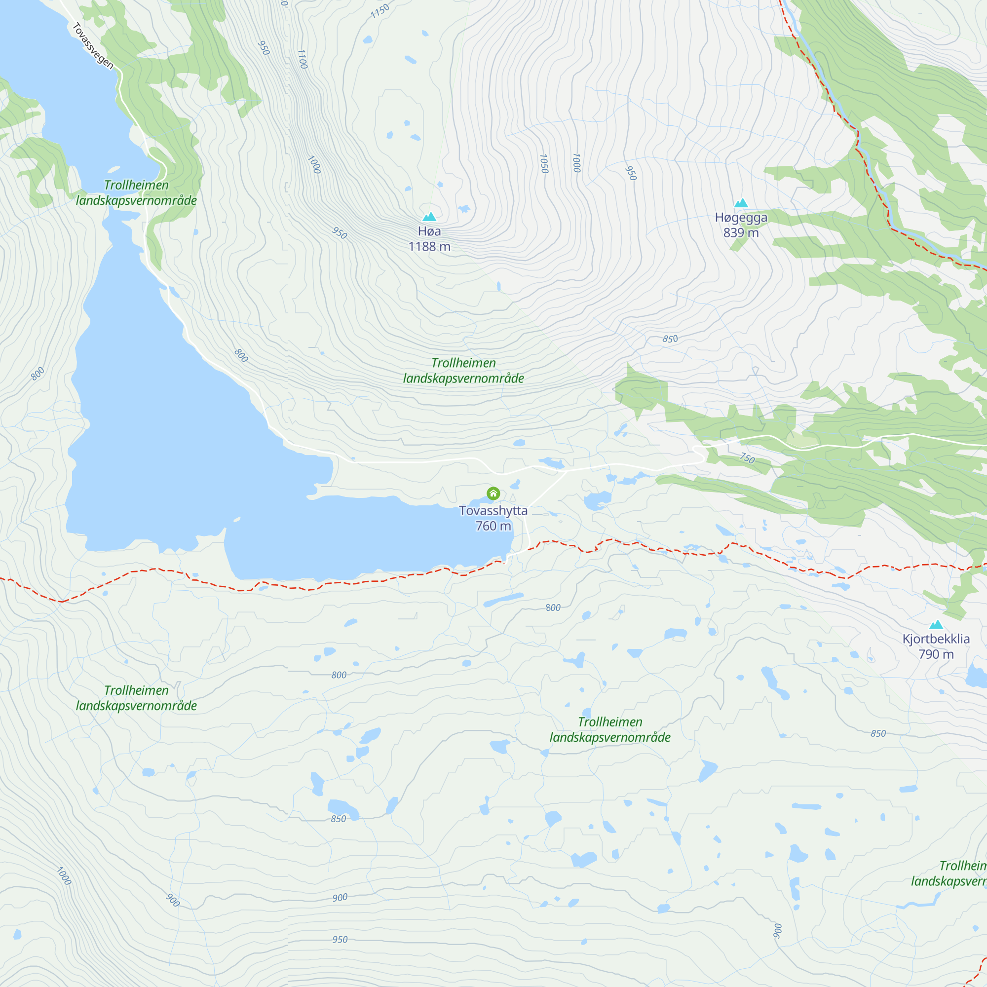 Tovasshytta map
