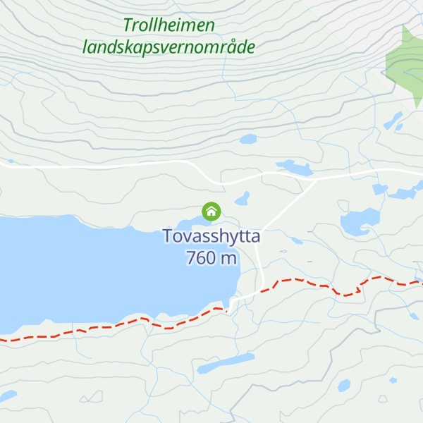 Map of Tovasshytta