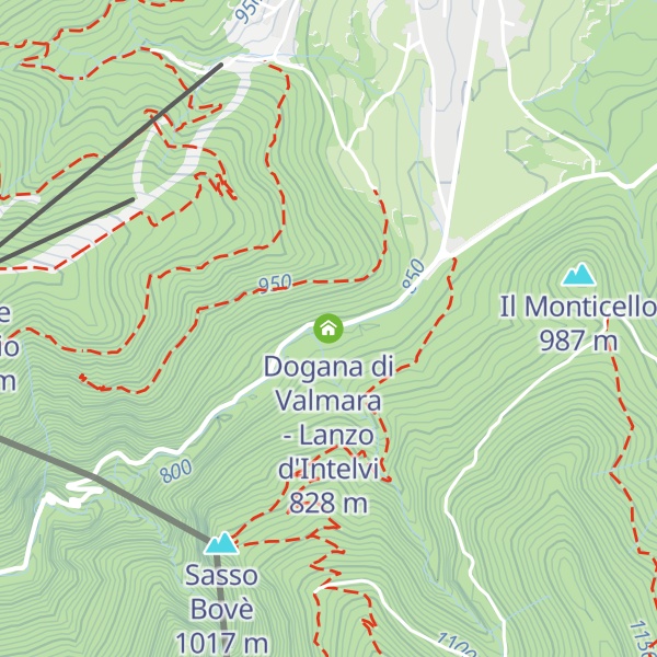Map of Dogana di Valmara - Lanzo d'Intelvi