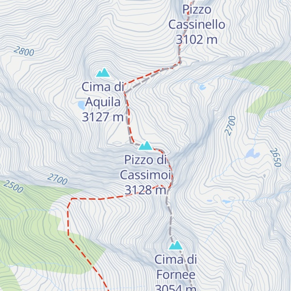 Map of Pizzo di Cassimoi
