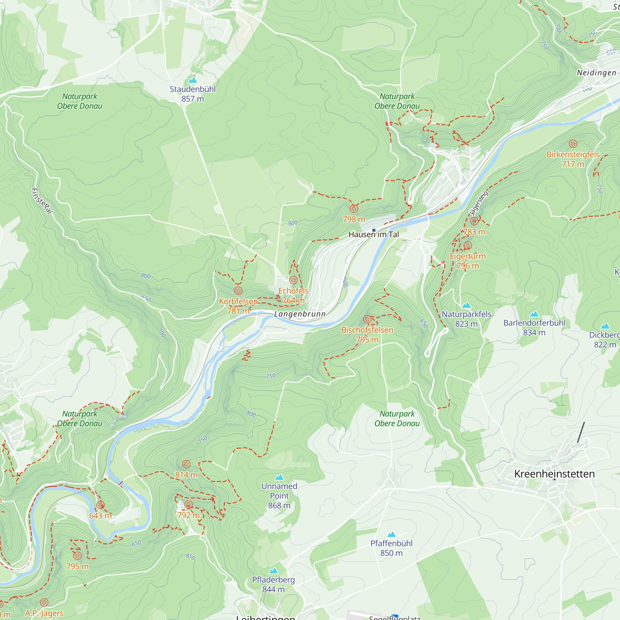 Donautalhütte map