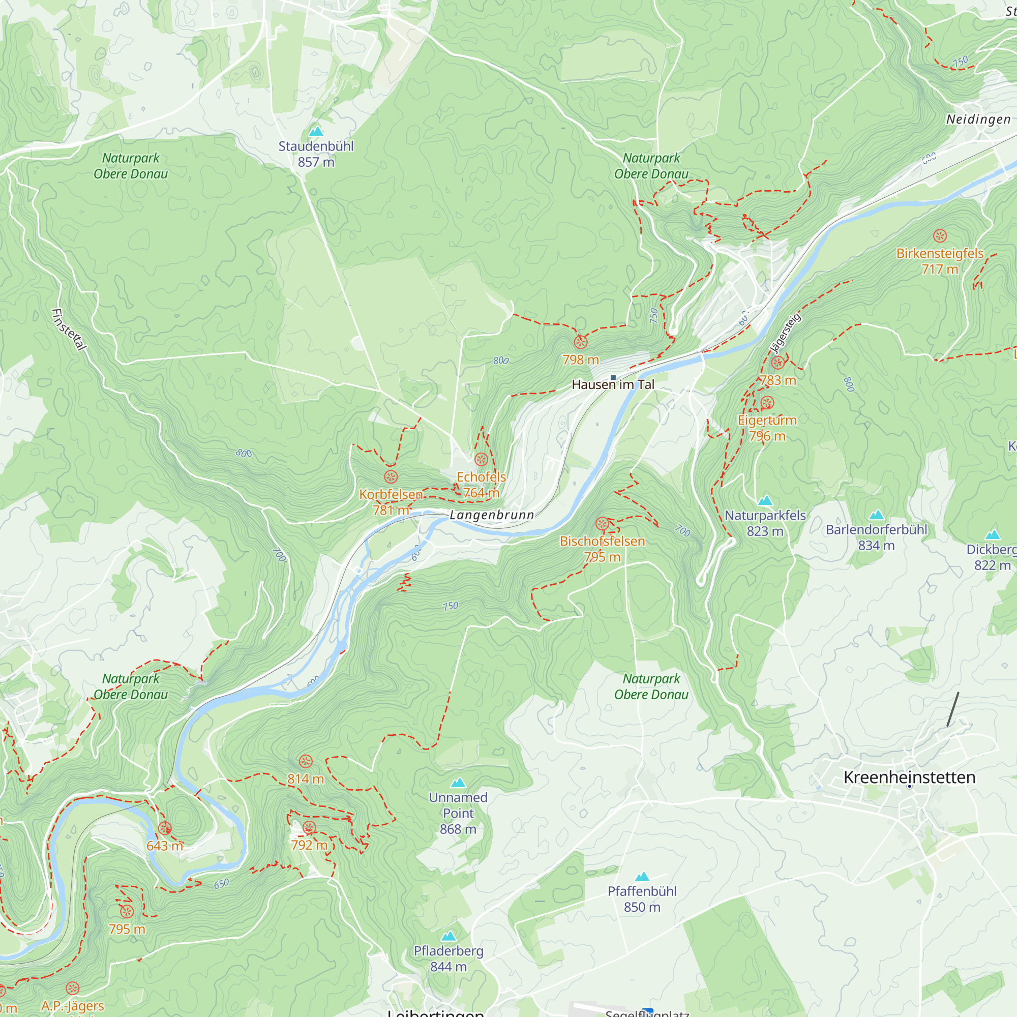 Donautalhütte map